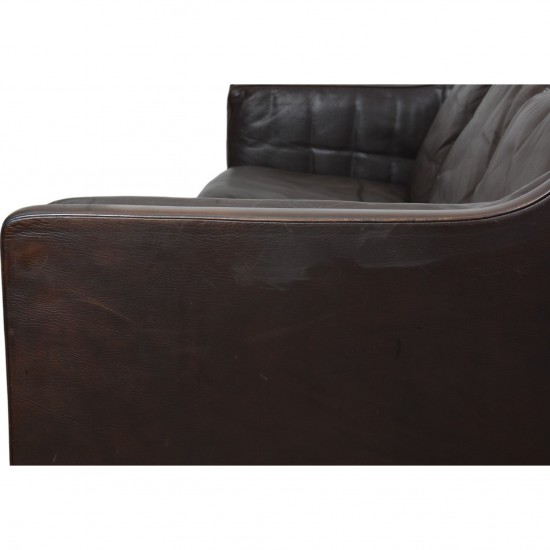 Børge Mogensen 2213 3.seater sofa in dark brown leather