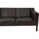 Børge Mogensen 2213 3.seater sofa in dark brown leather