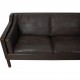 Børge Mogensen 2213 3.seater sofa in dark brown leather