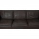 Børge Mogensen 2213 3.seater sofa in dark brown leather