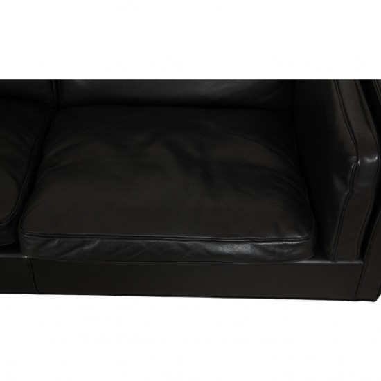 Børge Mogensen 2213 3.seater sofa in black leather