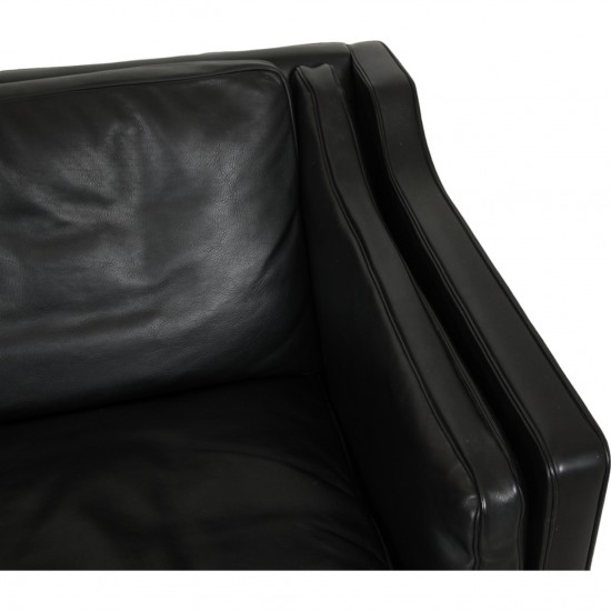 Børge Mogensen 2213 3.seater sofa in black leather