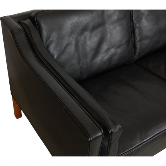 Børge Mogensen 2213 3.seater sofa in black leather