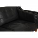 Børge Mogensen 2213 3.seater sofa in black leather