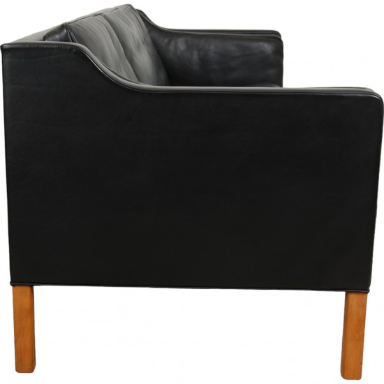 Børge Mogensen 2213 3.seater sofa in black leather