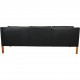 Børge Mogensen 2213 3.seater sofa in black leather