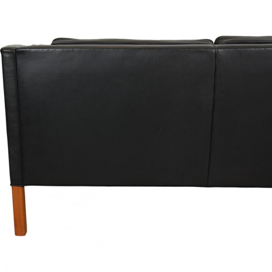 Børge Mogensen 2213 3.seater sofa in black leather