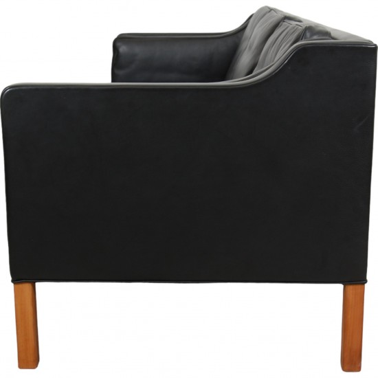 Børge Mogensen 2213 3.seater sofa in black leather