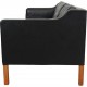 Børge Mogensen 2213 3.seater sofa in black leather