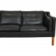 Børge Mogensen 2213 3.seater sofa in black leather