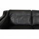 Børge Mogensen 2213 3.seater sofa in black leather