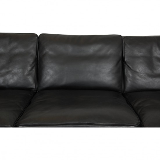 Børge Mogensen 2213 3.seater sofa in black leather