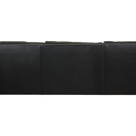 Børge Mogensen 2213 3.seater sofa in black leather