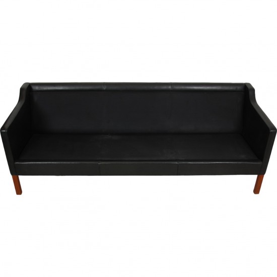 Børge Mogensen 2213 3.seater sofa in black leather