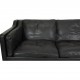 Børge Mogensen 2213 3.seater sofa in black leather