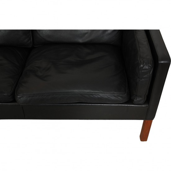 Børge Mogensen 2213 3.seater sofa in black leather