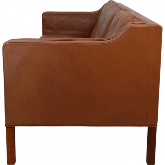 Børge Mogensen 2213 sofa in brown leather