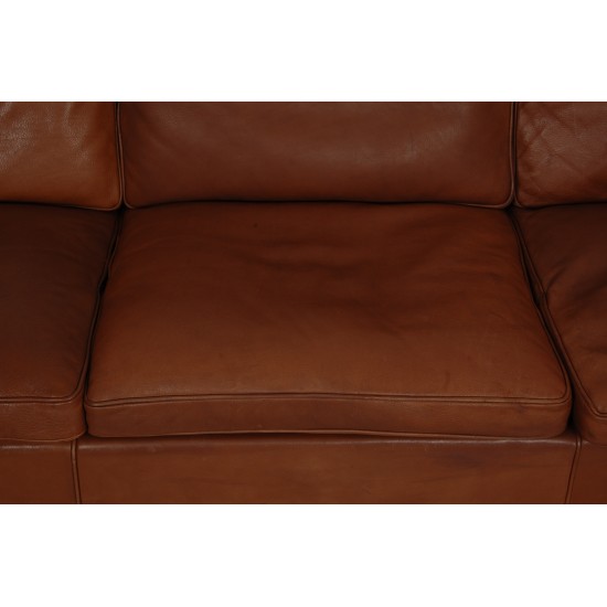 Børge Mogensen 2213 sofa in brown leather