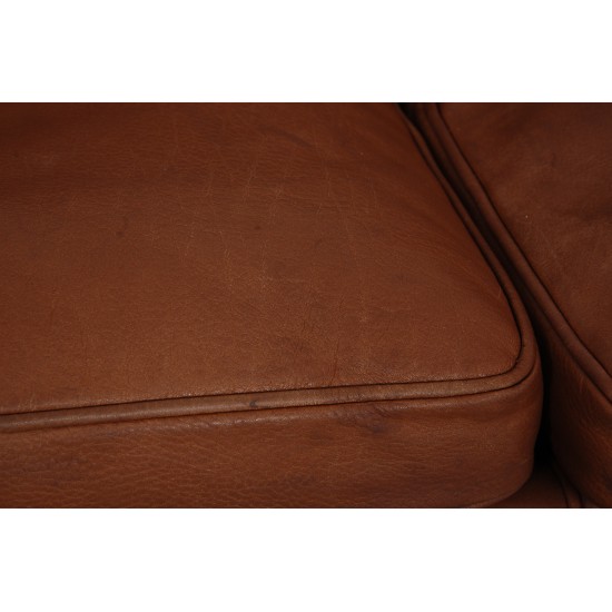 Børge Mogensen 2213 sofa in brown leather