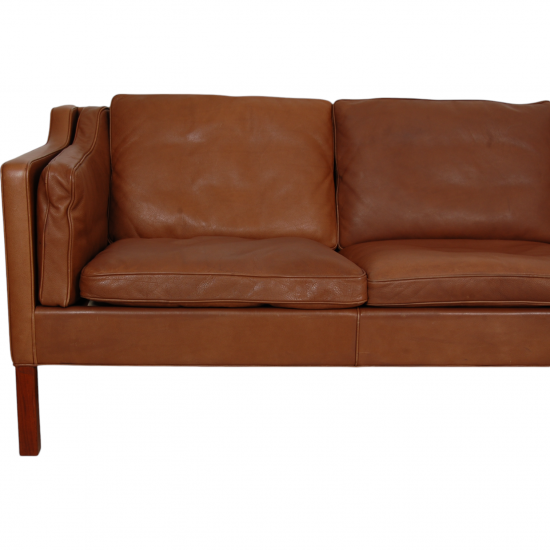 Børge Mogensen 2213 sofa in brown leather