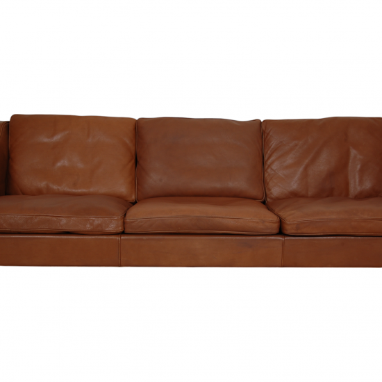 Børge Mogensen 2213 sofa in brown leather