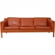 Børge Mogensen 2213 3.seater sofa in cognac leather