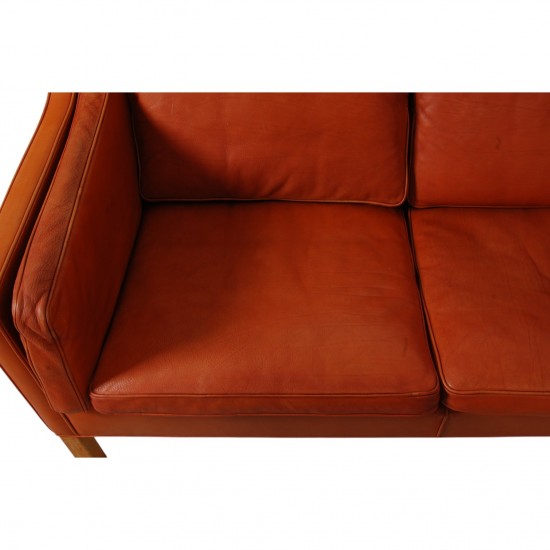 Børge Mogensen 2213 3.seater sofa in cognac leather