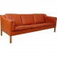 Børge Mogensen 2213 3.seater sofa in cognac leather