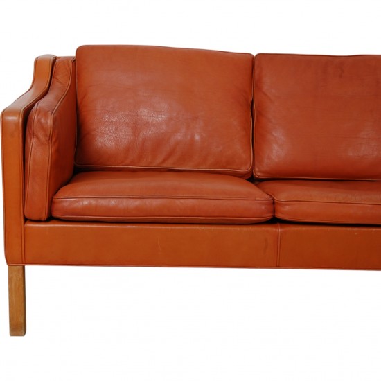 Børge Mogensen 2213 3.seater sofa in cognac leather