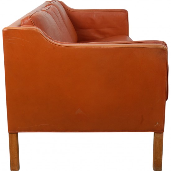 Børge Mogensen 2213 3.seater sofa in cognac leather