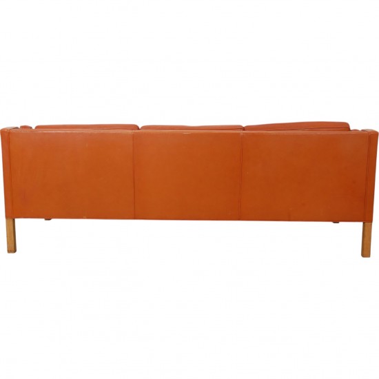 Børge Mogensen 2213 3.seater sofa in cognac leather