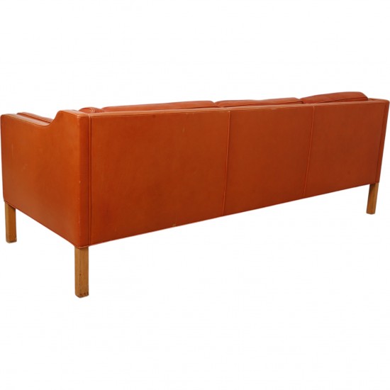 Børge Mogensen 2213 3.seater sofa in cognac leather