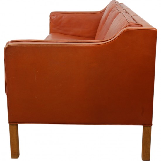 Børge Mogensen 2213 3.seater sofa in cognac leather