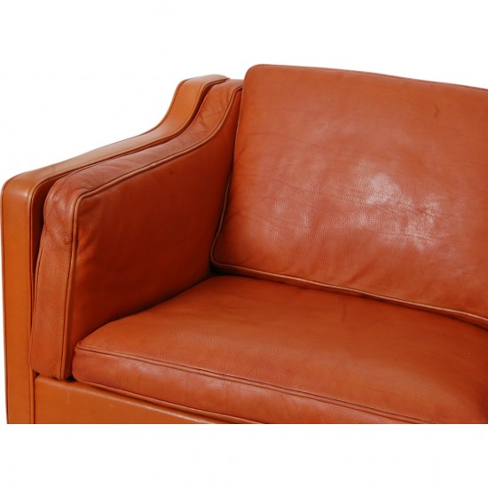 Børge Mogensen 2213 3.seater sofa in cognac leather