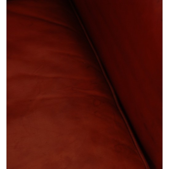 Børge Mogensen 3.seater 2333 sofa in Indian red aniline leather