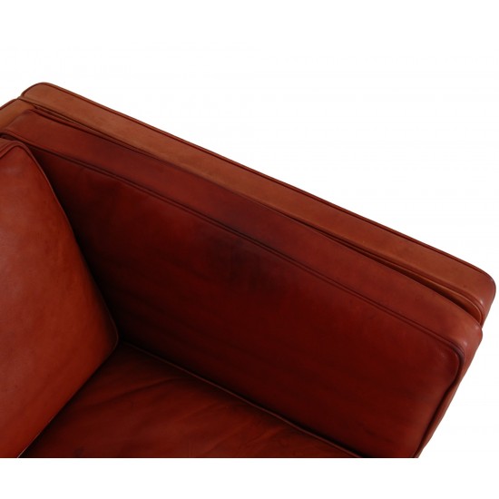 Børge Mogensen 3.seater 2333 sofa in Indian red aniline leather