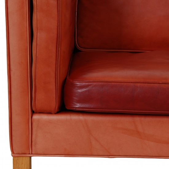 Børge Mogensen 3.seater 2333 sofa in Indian red aniline leather