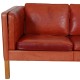 Børge Mogensen 3.seater 2333 sofa in Indian red aniline leather