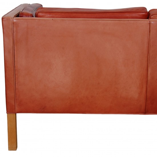 Børge Mogensen 3.seater 2333 sofa in Indian red aniline leather