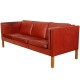 Børge Mogensen 3.seater 2333 sofa in Indian red aniline leather