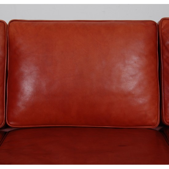 Børge Mogensen 3.seater 2333 sofa in Indian red aniline leather