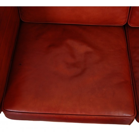 Børge Mogensen 3.seater 2333 sofa in Indian red aniline leather