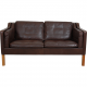 Børge Mogensen 2.seater 2212 sofa in brown leather