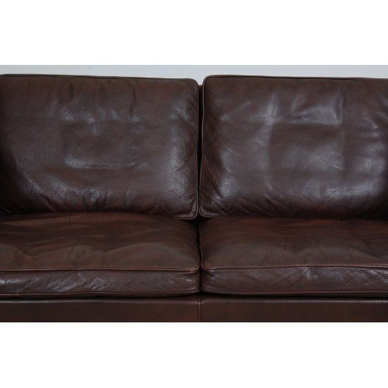 Børge Mogensen 2.seater 2212 sofa in brown leather