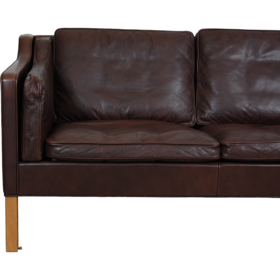 Børge Mogensen 2.seater 2212 sofa in brown leather