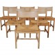 Set of 8 Børge Mogensen chairs of oak from CM Madsen