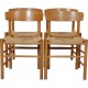 Set of Four Børge Mogensen j39 chair in oak.