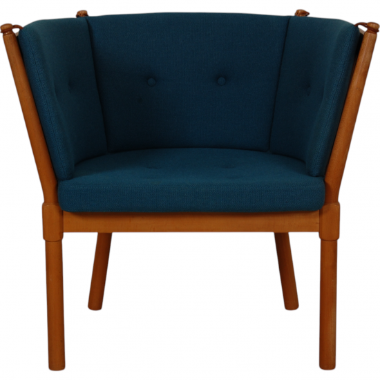 Børge Mogensen FH1790 horse shoe chair in green fabric