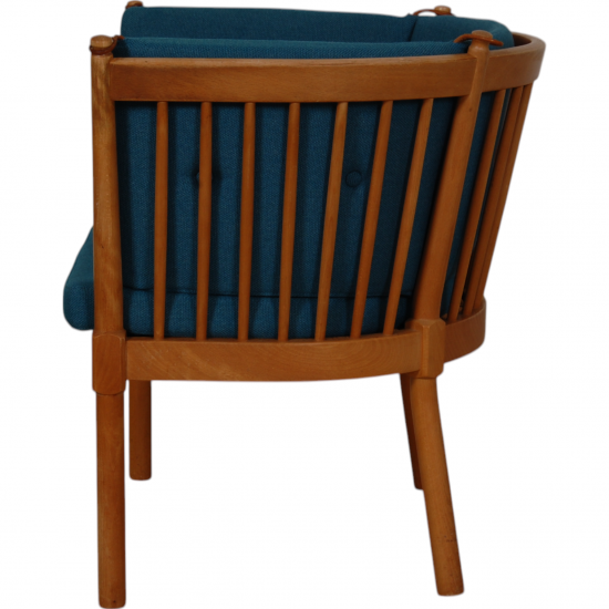 Børge Mogensen FH1790 horse shoe chair in green fabric