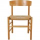 Børge Mogensen set of six J39 chairs in beech